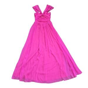 Adam Lippes Collective Womens Knot Front Gown Hot Pink Size‎ 0 *Flaw*